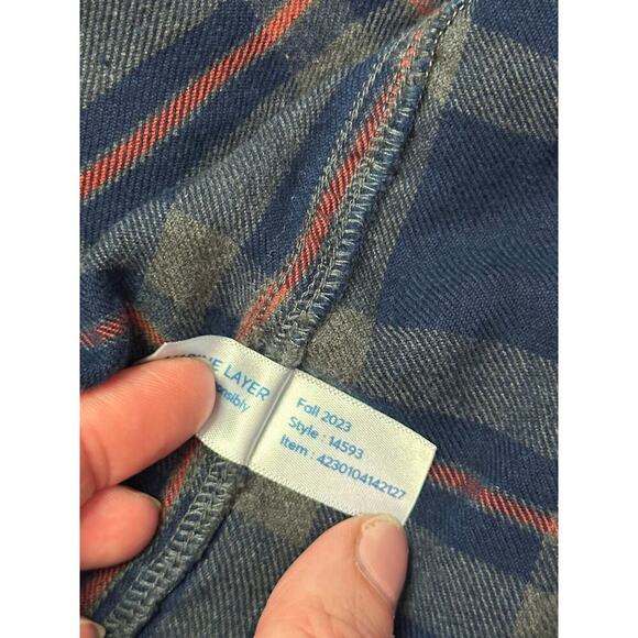 Marine Layer Classic Fit Balboa Button Down Navy Plaid XL - Picture 7 of 7